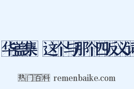 华盖集·这个与那个四反义词是什么意思的图片